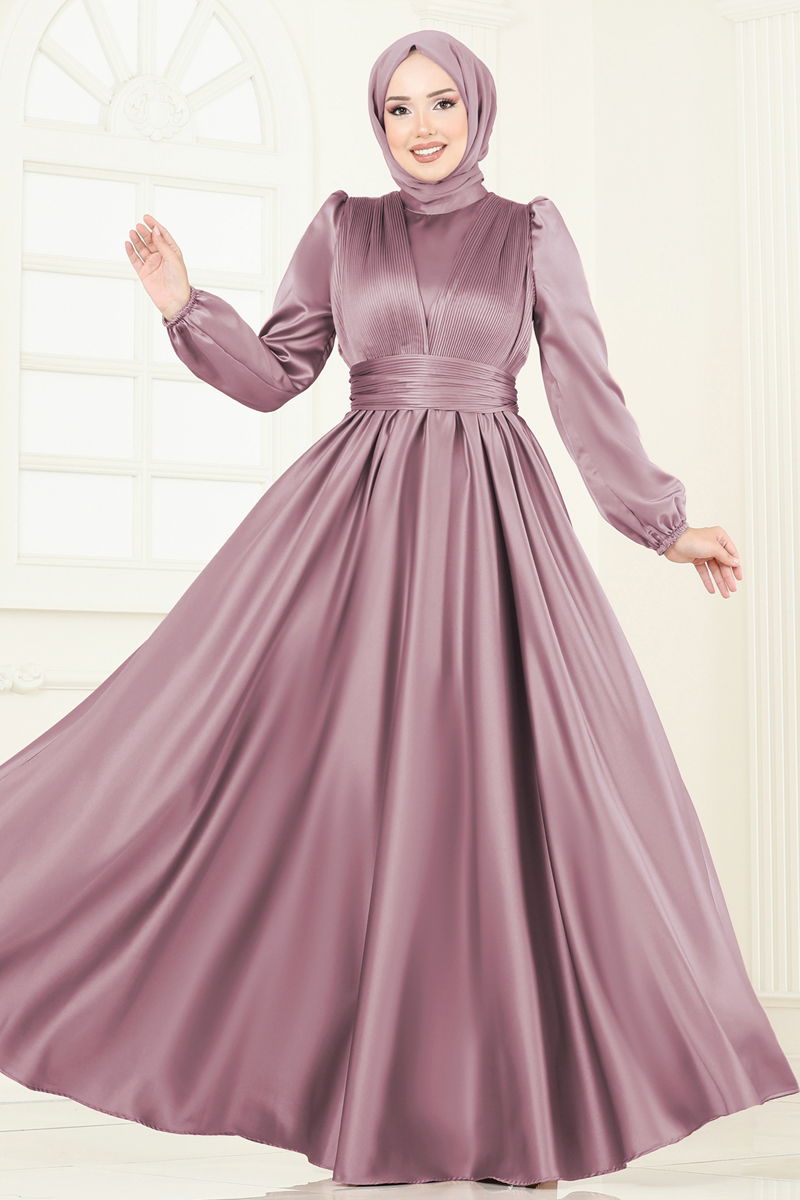 Evening Dress 2382ANT466 Light Rose Dried Modest Wear