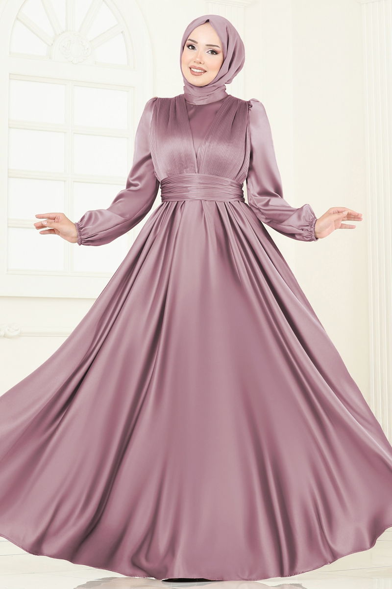 Evening Dress 2382ANT466 Light Rose Dried Modest Wear