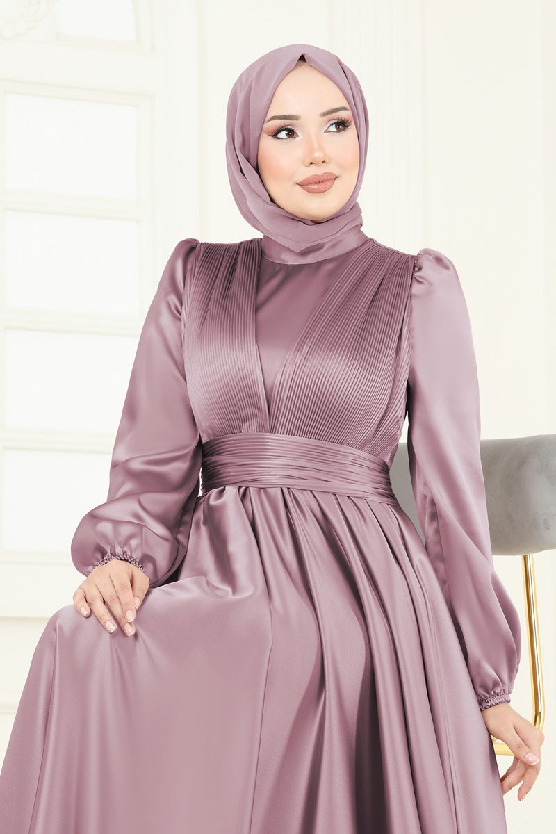 Evening Dress 2382ANT466 Light Rose Dried Modest Wear