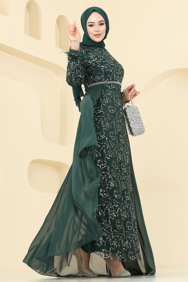 Emerald Evening Dress 2830ELC1143 - Elegant Modest Wear