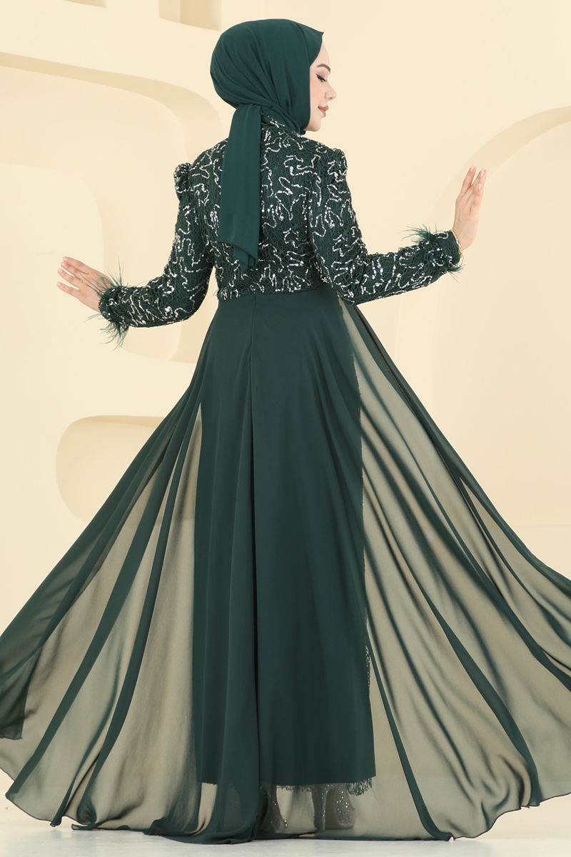 Emerald Evening Dress 2830ELC1143 - Elegant Modest Wear