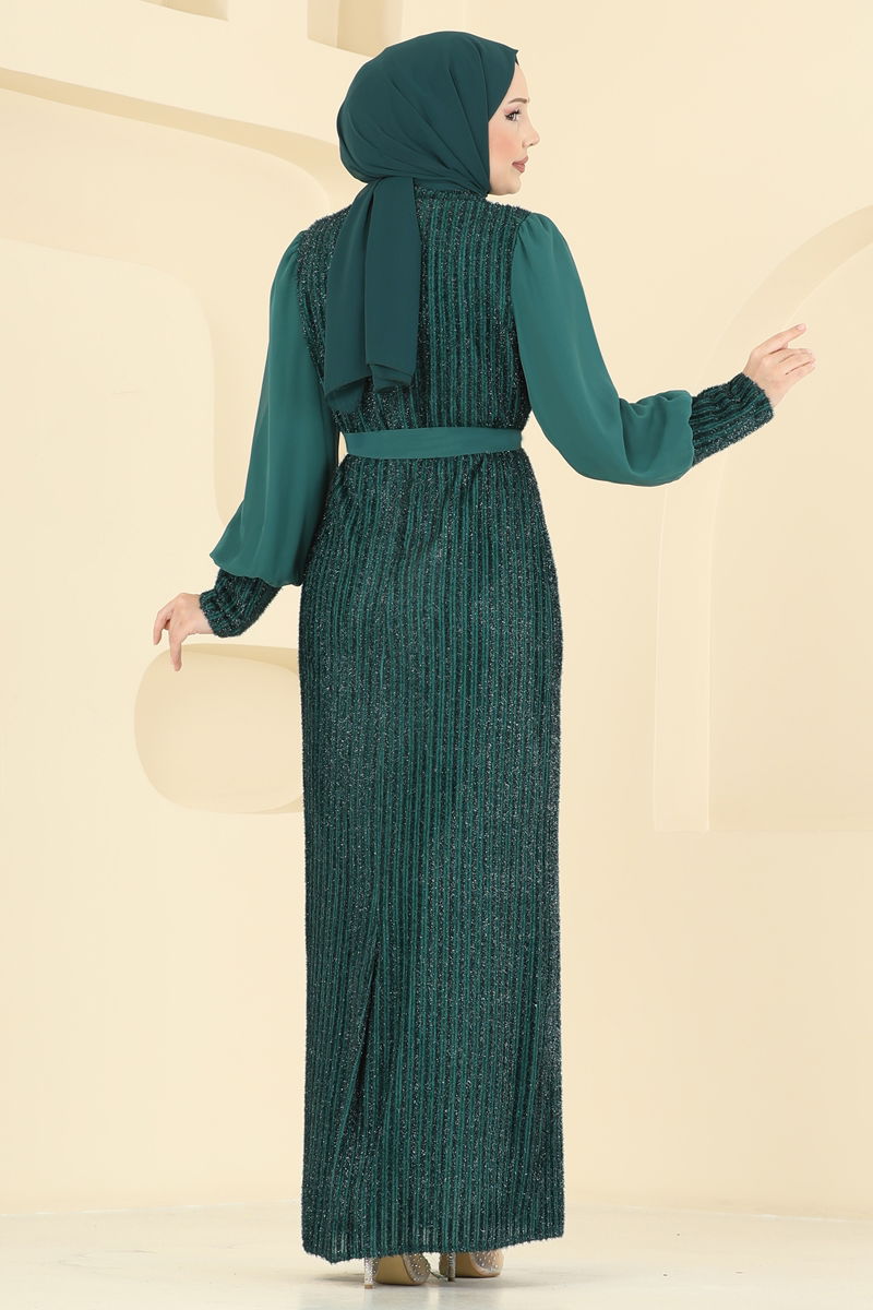 Emerald Evening Dress - Modest Style 2841ELCK1161