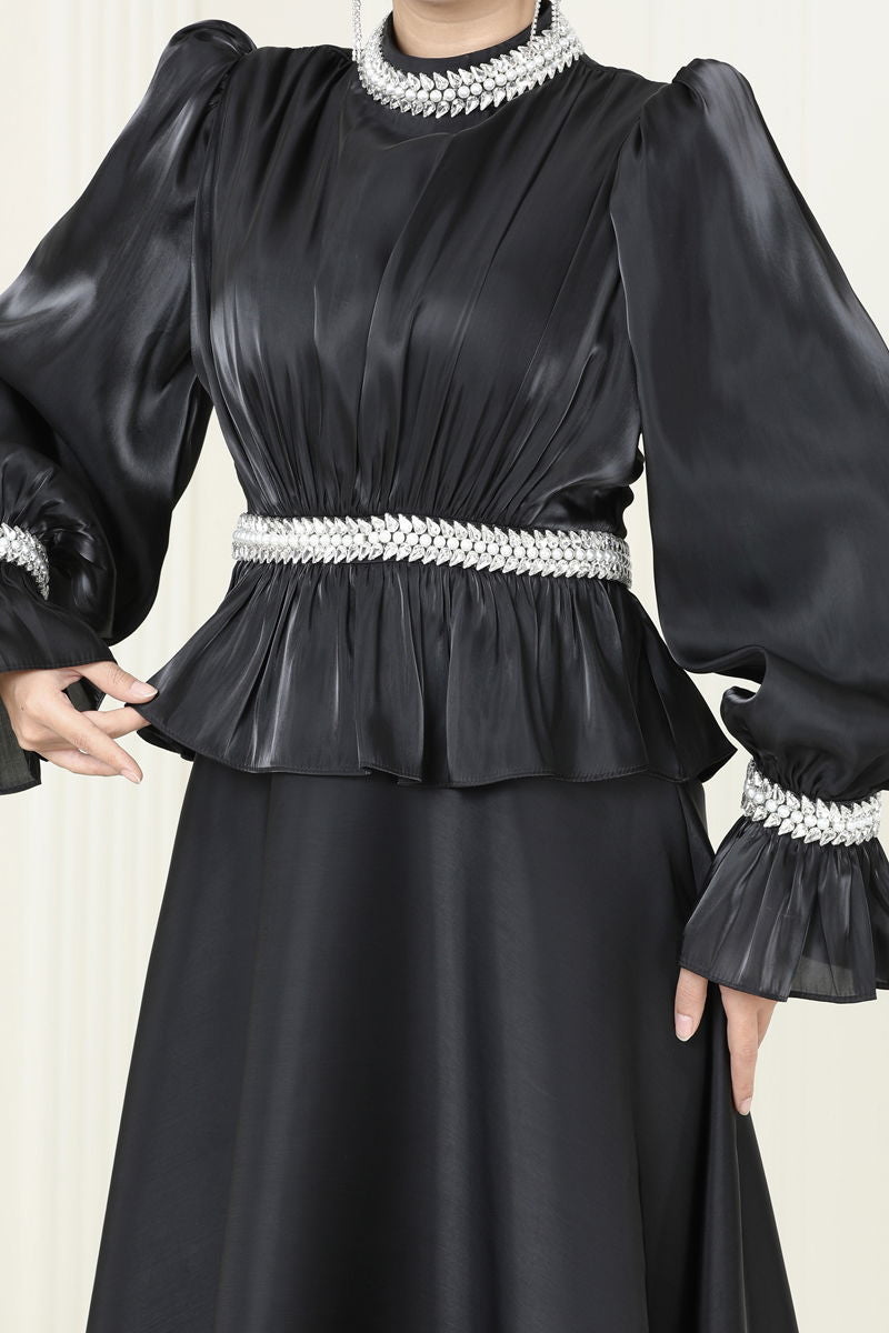 Evening Dress Black - Modest Wear Maxi Gown