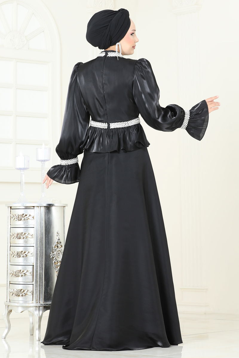 Evening Dress Black - Modest Wear Maxi Gown