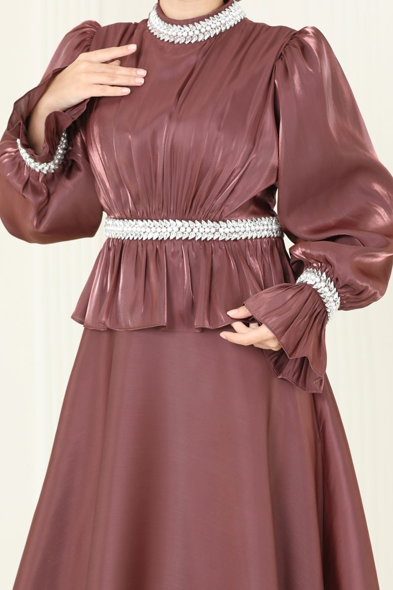 Evening Dress 6324LP Dark Rose Dusky Modest Wear