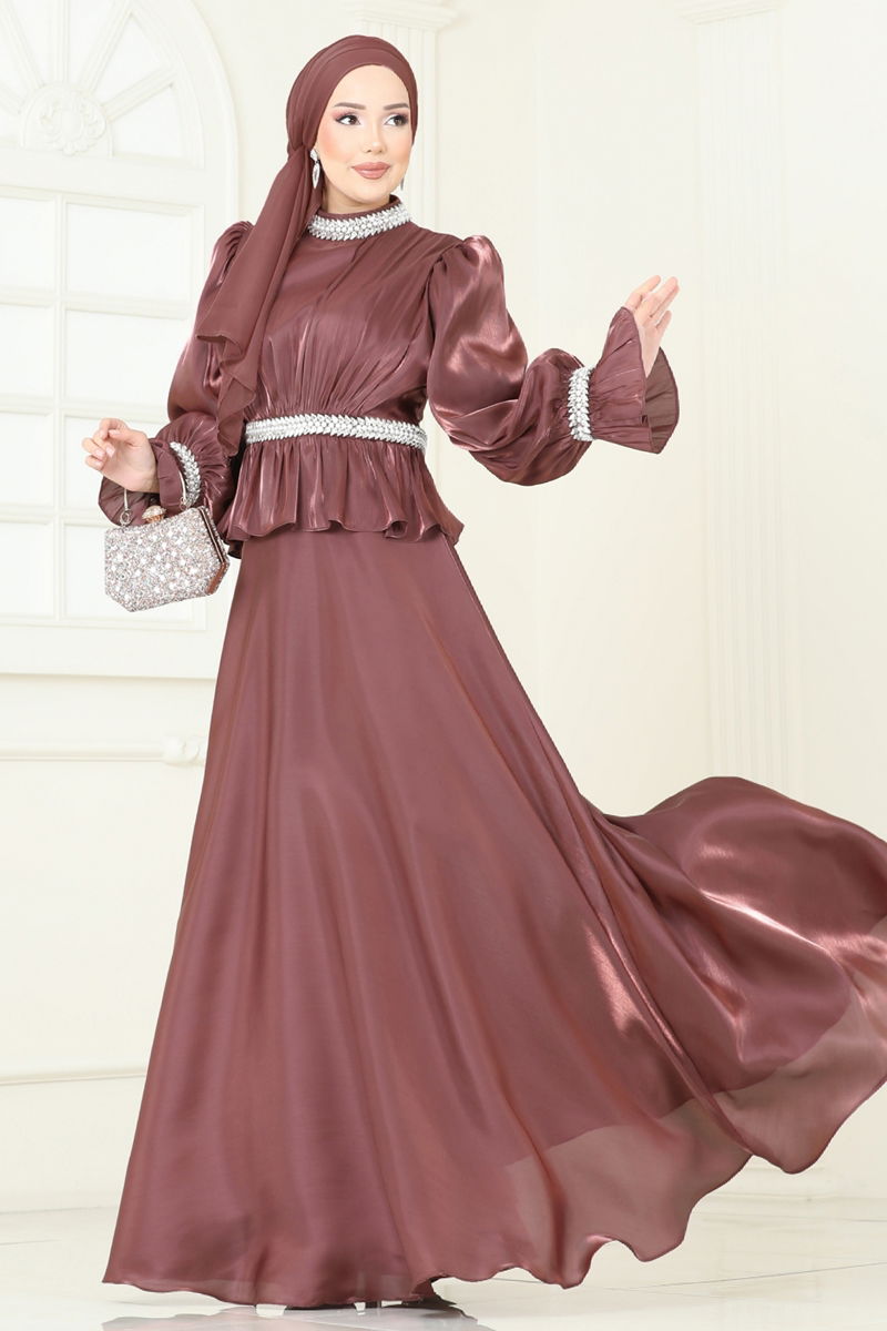 Evening Dress 6324LP Dark Rose Dusky Modest Wear