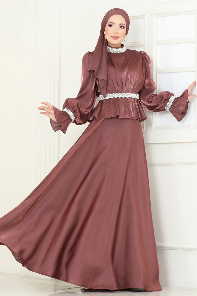 Evening Dress 6324LP Dark Rose Dusky Modest Wear