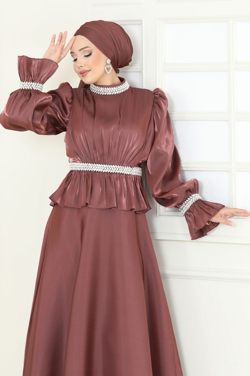 Evening Dress 6324LP Dark Rose Dusky Modest Wear