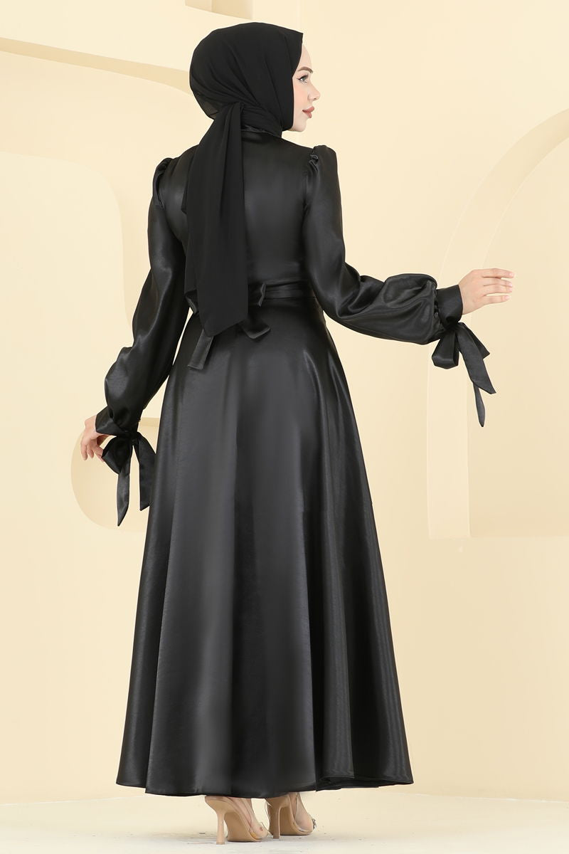 Evening Dress ASM2746 Black Modest Hijab Fashion