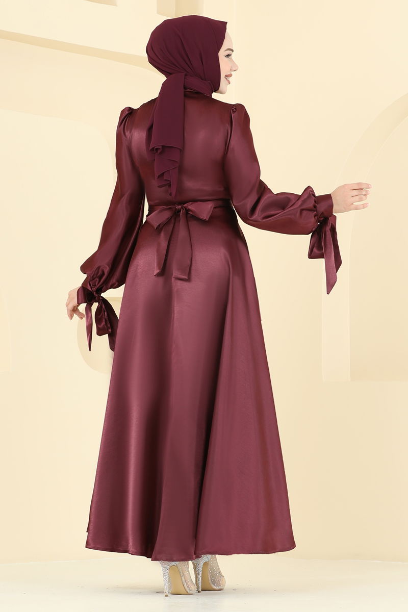 Evening Dress ASM2746 Burgundy Modest Wear